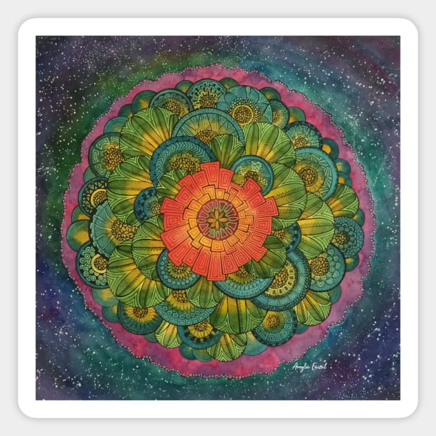 Seeds of Emotions Mandala Magnet by amyliafaizalart